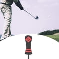 thumbnail image 4 of Durable Club Headcover Accesorios Eje Protector Driver Covers Guard Fairway Sleeves Cuello largo Golf Wood Head Cover para regalo de golfista negro rojo 5 Soledad Funda para palos de golf, 4 of 10