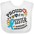 thumbnail image 3 of Inktastic Proud of My Sister Autism Awareness Boys or Girls Baby Bib, 3 of 4