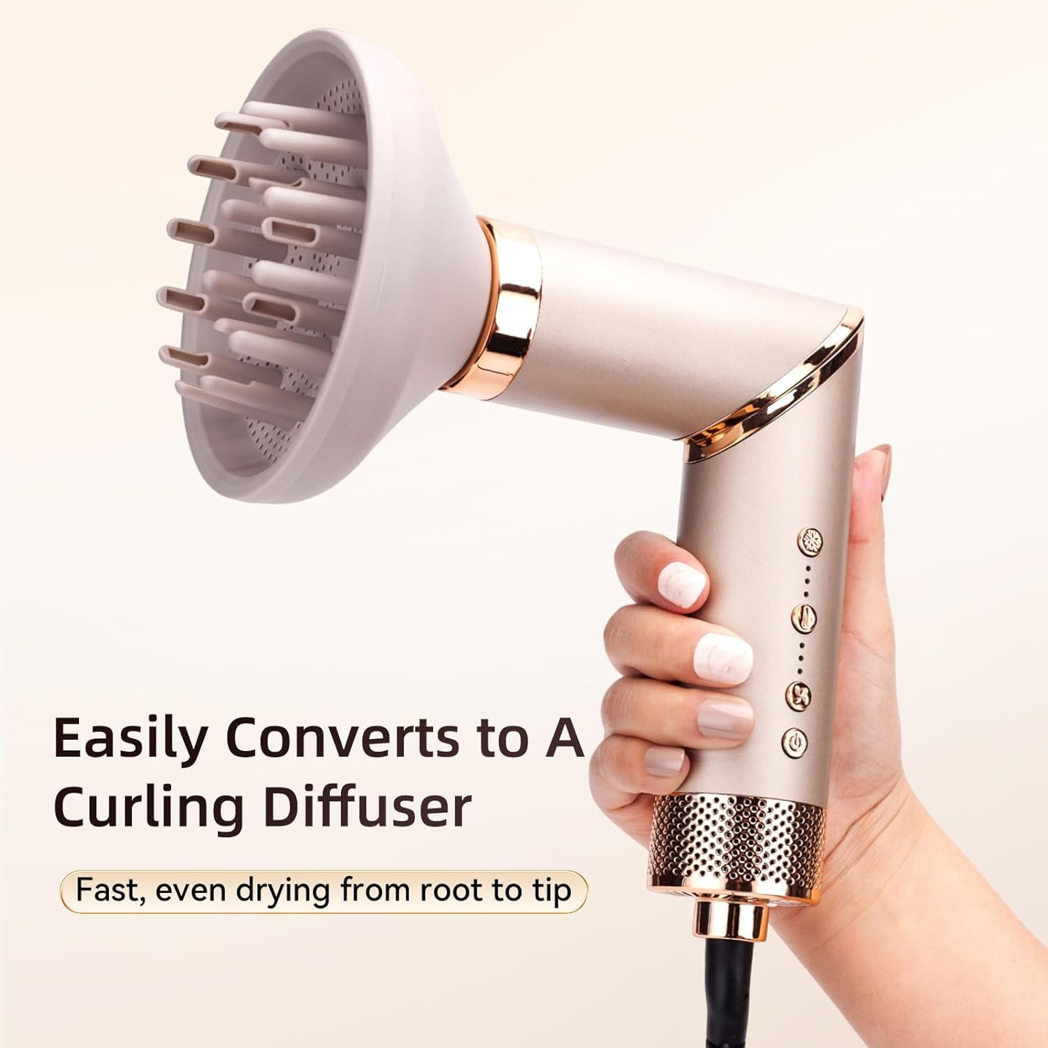 5-in-1 Hot Air Styler with Flex Hair Dryer & Diffuser - 110,000 RPM High-Speed Auto Wrap for Straight, Volumize, Wavy and Curly Hair