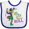 thumbnail image 3 of Inktastic Let the Good Times Roll Mardi Gras Jester Boys or Girls Baby Bib, 3 of 4