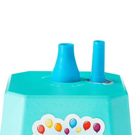 7″ BLUE ELECTRIC BALLOON INFLATOR, WITH EXTENDABLE TIP AND BALLOON KNOTTER, BY WAY TO CELEBRATE