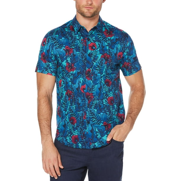 Cubavera - Cubavera Mens Shirt Big & Tall Button Down Floral Print 2XLT - Walmart.com - Walmart.com