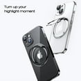 thumbnail image 2 of Nalacover for iPhone 15 Clear Case,[Compatible with MagSafe] [360° Rotatable Ring Kickstand] Plating Camera Lens Protector PC Transparent Anti-yellowing Shockproof Phone Case,Clear, 2 of 12