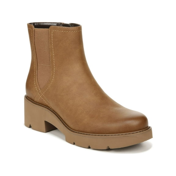 NATURALIZER Womens Brown Padded Goring Non-Slip Cade Round Toe Block Heel Zip-Up Chelsea 9 M