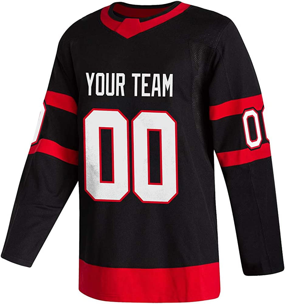 Veterans Day Custom Ice Hockey Jersey for Men Women Youth S-8XL Name  Numbers Red Design Your Own