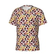 thumbnail image 3 of Yiaed Halloween Pumpkin Print Mens Short Sleeve Tight Fit T-Shirt, Crewneck Casual Tee-3X-Large, 3 of 5