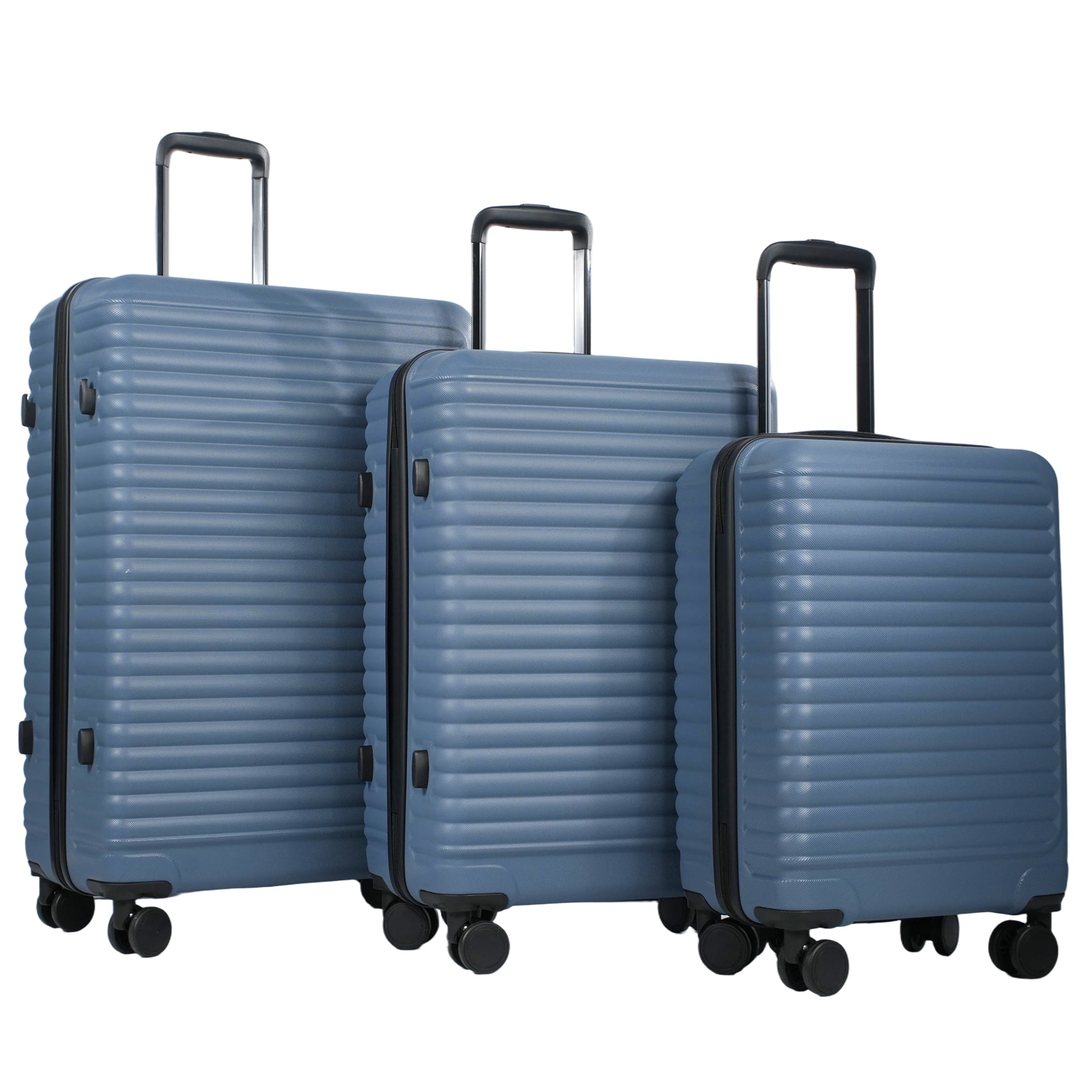 Travelhouse 3 Piece Hardside Luggage Set Hardshell Lightweight Suitcase with TSA Lock Spinner Wheels 20in24in28in.(Blue)