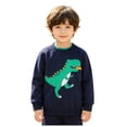 thumbnail image 4 of Karoyedx Toddler Sweatshirt Toddler Baby Boy Crewneck Sweatshirt Tractor Letter Long Sleeve Pullover Tops Fall Winter Outfits Casual Clothes Green Size,3-4 Years, 4 of 5