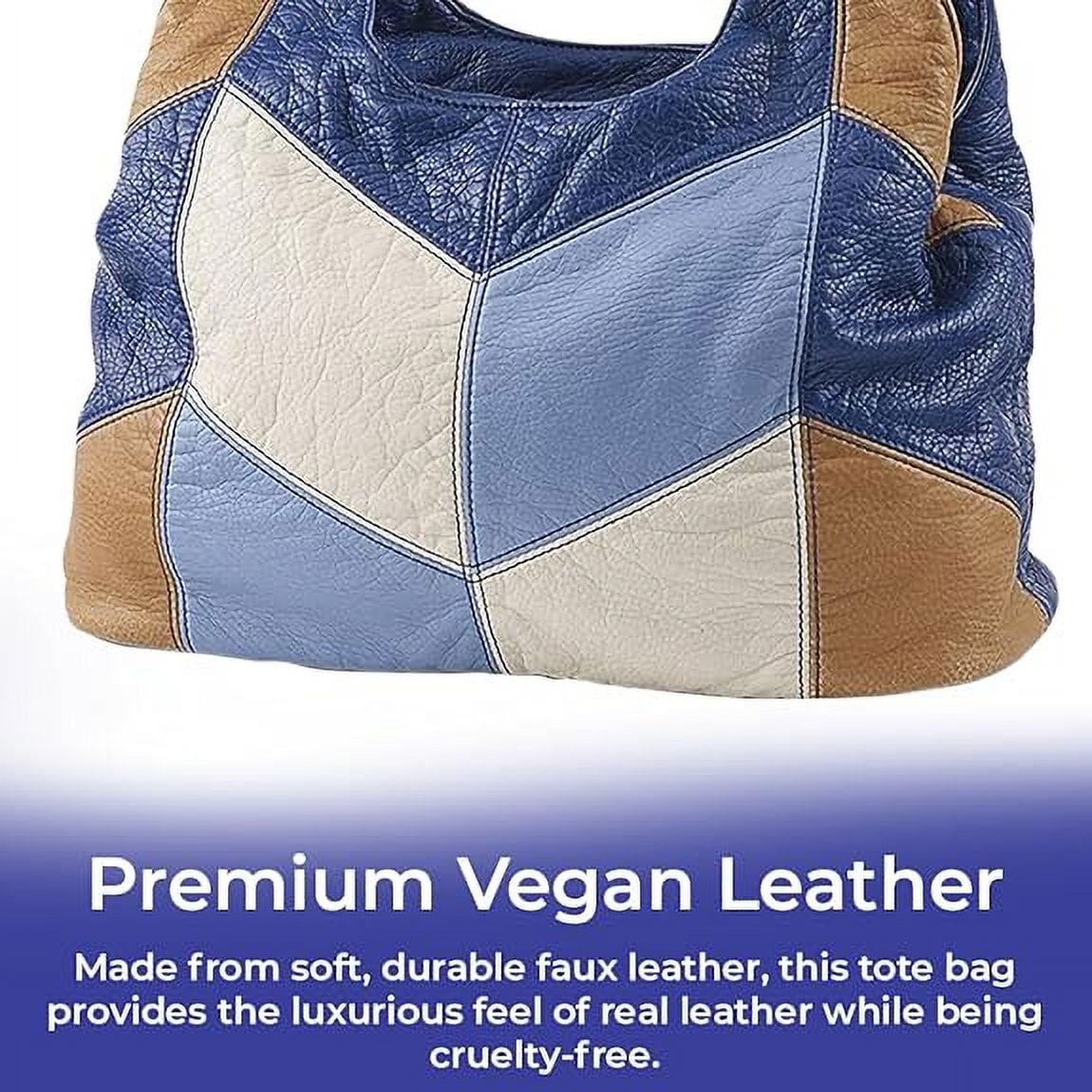 Sagefinds Color Block Shoulder Bag for Women, Hobo Purse, 3 Zippered Compartments, Lined Interior