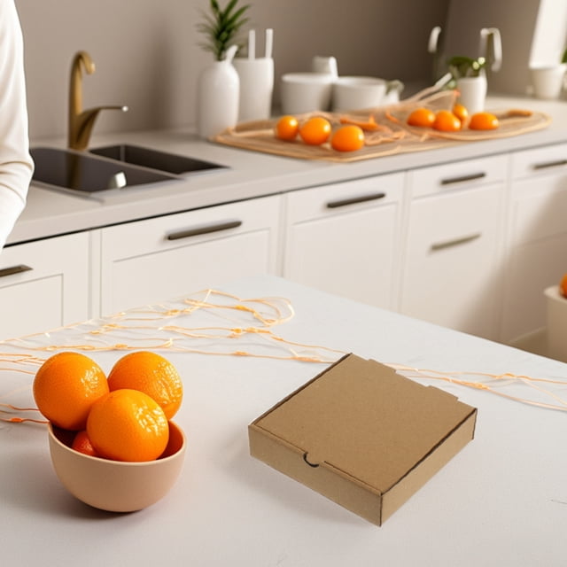 WASHWEPE 20Ud Cajas Kraft Para Pizza Y Comida Para Llevar Con Práctico Y Resistente Color Marrón