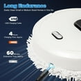 thumbnail image 5 of Robot Mop with Self-Emptying Base, 60min Cleaning, 360° Full-Surround Wipe Smart Robot Vacuum Cleaner Sweeping Mopping Smart Mop with Humidifying Function, Wet and Dry Available, 5 of 9