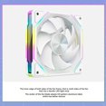 thumbnail image 4 of Mirror Fan RGB 120mm High Airflow PC Fans Ultra-Quiet PWM Speed Control Enhanced Airfl y22783, 4 of 6