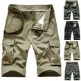 thumbnail image 3 of WREESH Men's Cargo Shorts Cargo Shorts Multi-Pockets Relaxed Summer Short Pants Outdoor Workout Shorts Khaki, 3 of 4