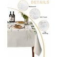 thumbnail image 2 of Green Leaves Table Cloth, Waterproof Tablecloth for Square Tables, Summer Botanical Reusable Washable Fabric Table Cover for Restaurant Kitchen Dining Tables 54"x54" Watercolor Weeping Rustic, 2 of 9