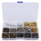 thumbnail image 1 of Ensemble de 363 rivets en cuir à 2 embouts en laiton, accessoires artisanaux faits main avec outils, 1 of 4