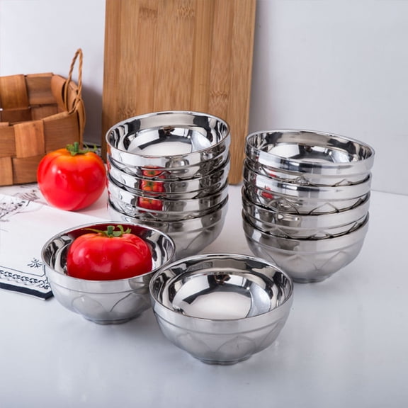 VERDANVERSE Stainless Steel Insulated Noodle Bowl for Dinner, and Heat Retentive, 1 Set
