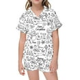 thumbnail image 1 of WEAIXIMIUNG Ensemble de Pyjama à Manches Courtes Confortable et Élégant pour Enfants 2-3 Ans, 1 of 4