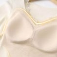 thumbnail image 5 of UAMVSH Thermal Underwear Sets for Women Slim Fit Long Sleeve Lace V-Neck Tops with Chest Pad Cropped Layering 2 Pieces Outfits(XX-Large,Beige), 5 of 6