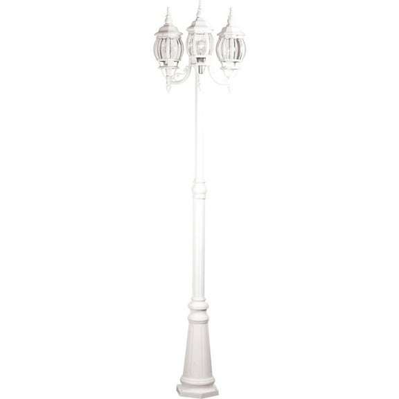 AC8099WH-Artcraft Lighting-Classico - Three Light Post Lantern-White Finish