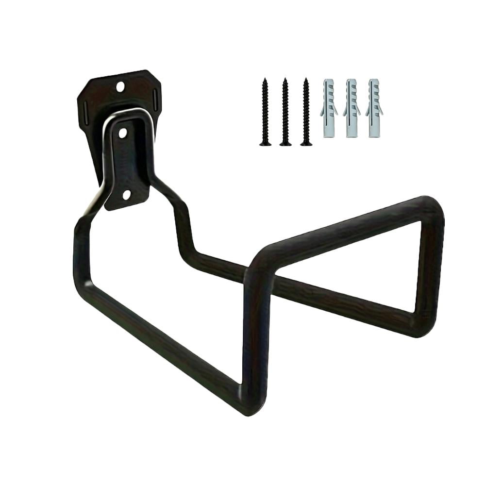 Heavy Duty Iron Wall Mounted Storage Hook with Anti-Slip Rubber Coating for Garden Hoses Bicycles and Garage Tools 45 to 70 Pound Capacity