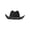 Black, variant on Women's Cowgirl Hat with Belt Accent, Black