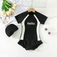 thumbnail image 2 of Swim Suits for Girls Long Sleeve Upf 50 Sun Rash Guard Toddler Pool Kids Swimwear, 2 of 5