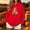Red, variant on Ynynloco Women's Halloween Graphic Ghost Hooded Sweatshirt Fall Long Sleeve Pullover Casual Tops with Pocket
