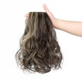 thumbnail image 5 of Qlenkay Clip in Hair Extensions Synthetic Hair 7 pcs Double Weft Long Wavy Straight Hair Extension for Women, 5 of 8