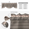 thumbnail image 6 of Country Star Plaid Tie Up Valance Curtains for Windows, Kitchen Curtains Window Treatments, Black Retro American Farm Barn Berry Short Window Shades Valances for Bedroom Bathroom Cafe 54"x18", 6 of 8