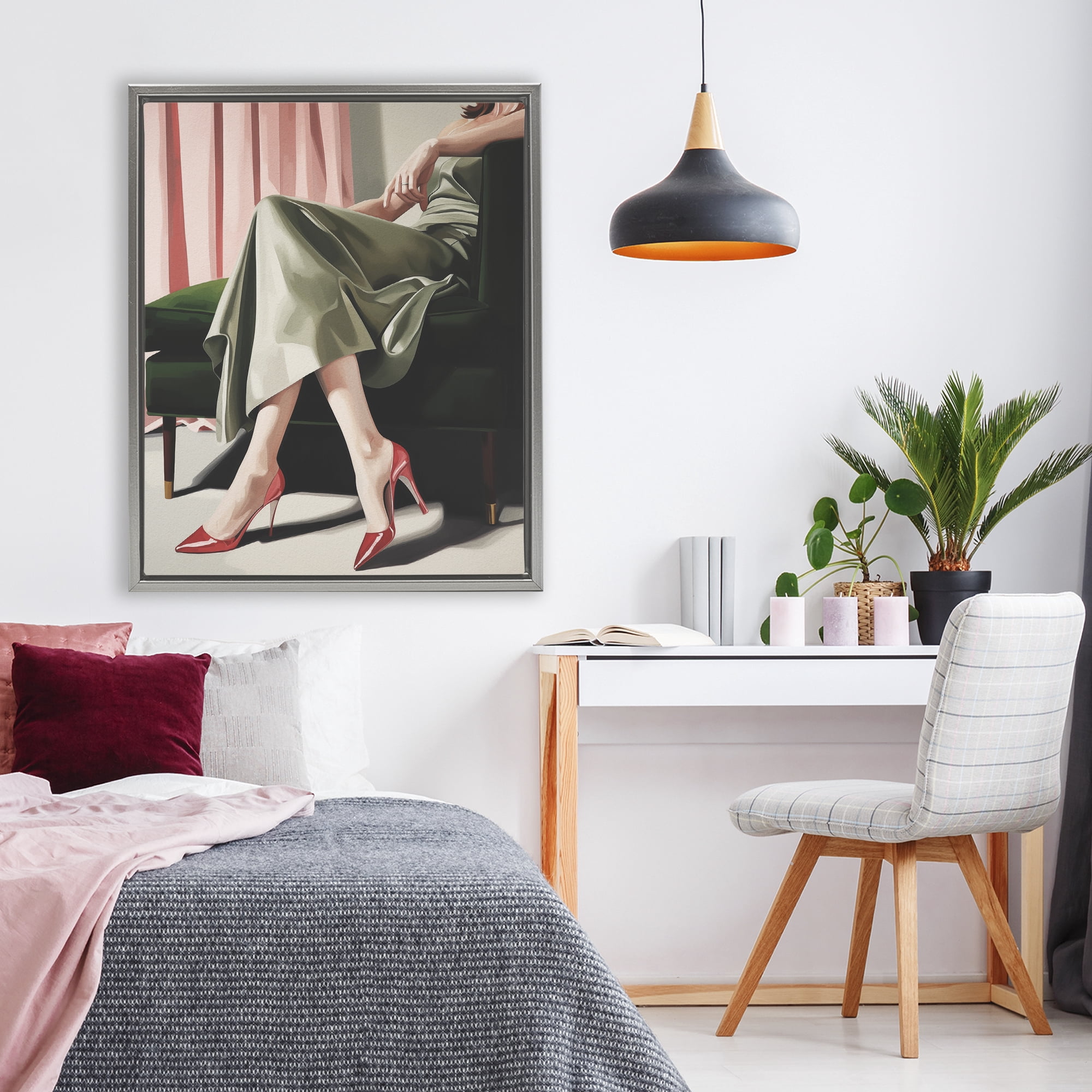 Stupell Industries Waiting For The Guests Gray Framed Floater Canvas Wall Art, design by Andreas Magnusson