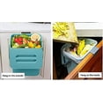 thumbnail image 3 of Small Kitchen Compost Bin - 5L Kitchen Counter Top Trash Can with Lid for Kitchen Waste Composter - Indoor Kitchen Trash Can (Blue), 3 of 5