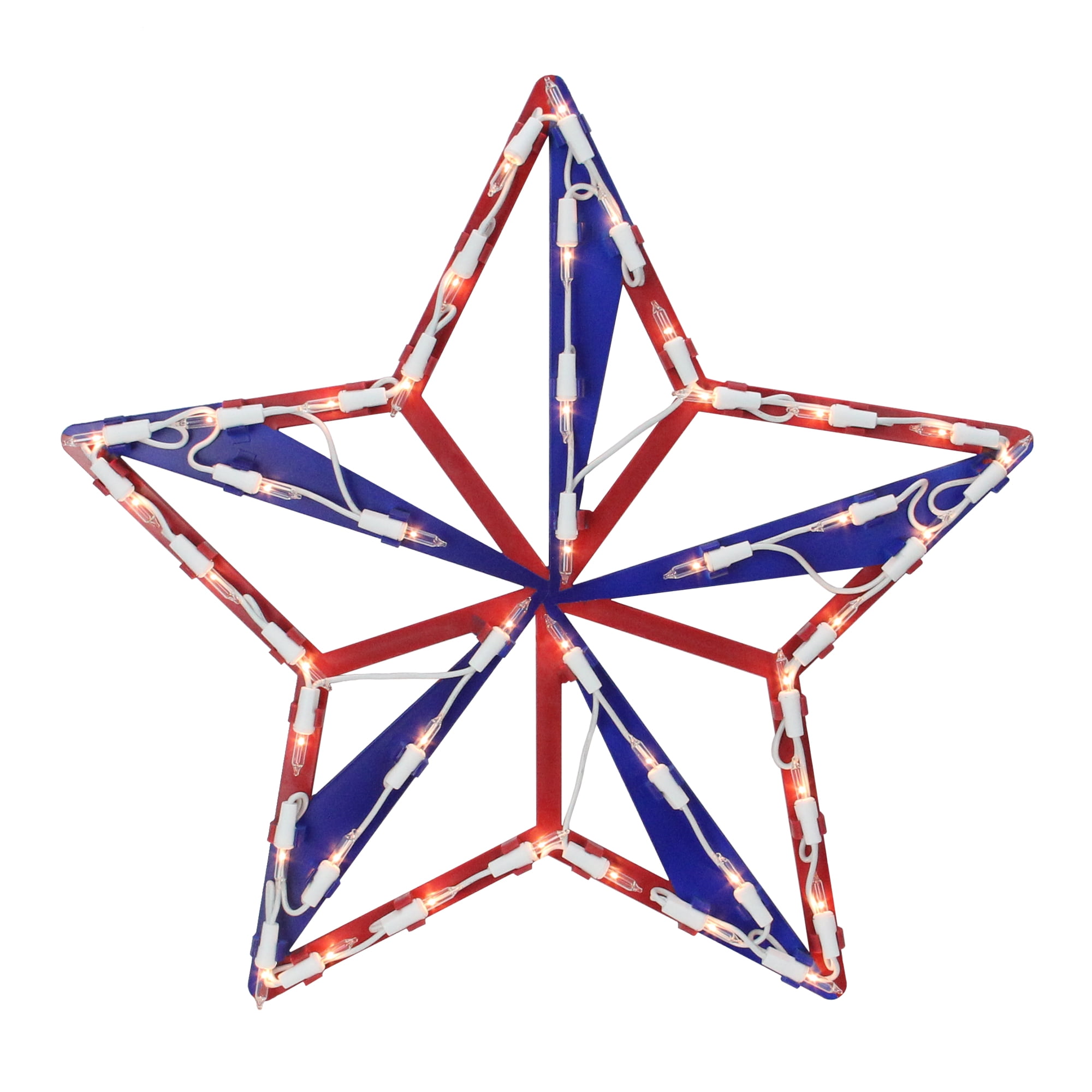15 Lighted Red White And Blue 4th Of July Star Window Silhouette