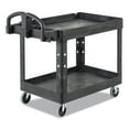 thumbnail image 4 of Rubbermaid Commercial Heavy-Duty 2-Shelf Utility Cart, TPR Casters, 26w x 55d x 33.25h, Black -RCP4546BLA, 4 of 7
