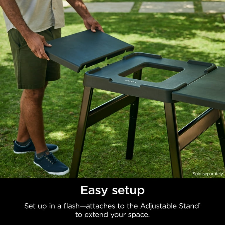 Ninja Woodfire Outdoor BBQ Grill Stand Side Table, 1.53 H X 14.56