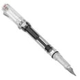 thumbnail image 1 of PAMINGONO Stylo Plume Délicat Transparent Acier Blanc Professionnels 1Pcs Rentrée des Classes, 1 of 8