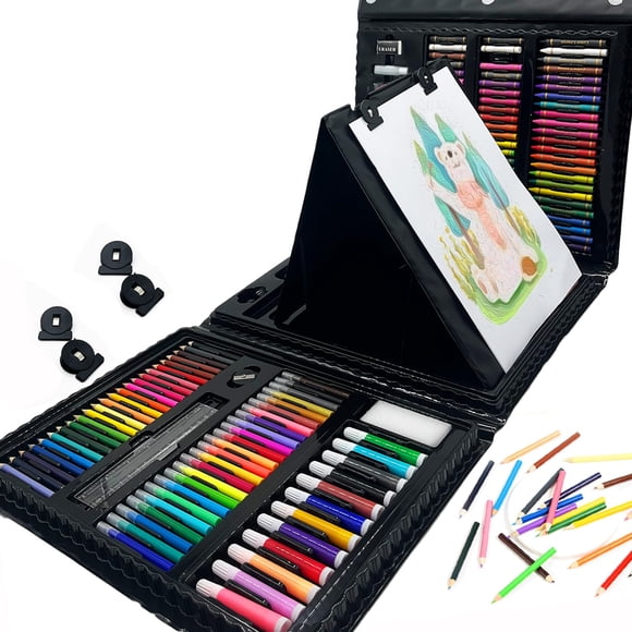Set de Suministros de Arte DLUCKY 208 Piezas con Caballete para Niños y Adultos