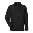 thumbnail image 4 of Harriton M72 Unisex Flex Twill Overshirt-Black-3XL, 4 of 6