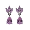 thumbnail image 1 of Aretes De Zirconia Con Diseño De Flor Y Gota, 1 of 3