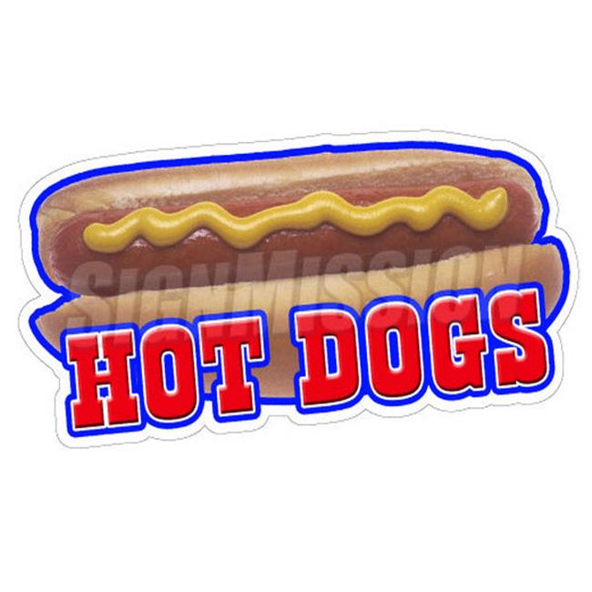Hot Dogs Concession Food Truck Vinyl Sticker - 8 Inch Die-Cut Decal For Indoor/Outdoor Use