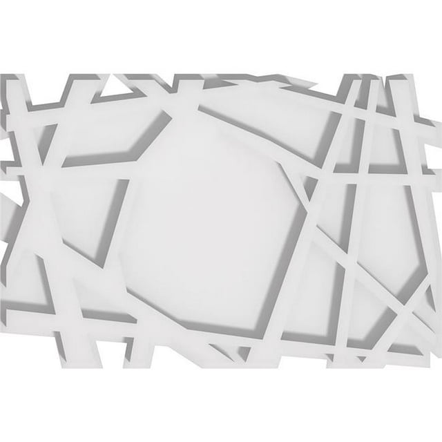Ekena Millwork CMP14X9NO 9.37 x 14 in. Rectangle Novo Architectural Grade PVC Contemporary Ceiling Medallion