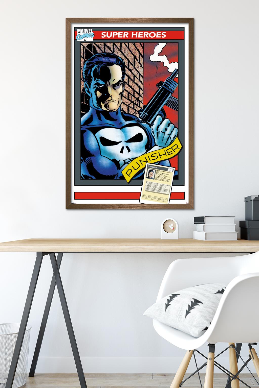 Marvel Trading Cards - Punisher Wall Poster, 22.375" x 34" Framed