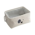 thumbnail image 2 of COM1950s Plush Teddy Bear Fabric Storage Bins Baskets for Organizing,Sturdy Storage Basket W/Handles,Decorative Foldable Storage Baskets for Shelves Closet Nursery Toy (Beige,15.74*11.81*7.87 In), 2 of 6