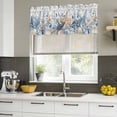 thumbnail image 4 of 2 Pack Valances for Window, Blue Eucalyptus Coastal Short Curtains for Kitchen Bedroom Living Room, Beach Starfish Shell Nautical Retro Rod Pocket Small Window Treatment Valance Drapes 60 x 18 Inch, 4 of 8
