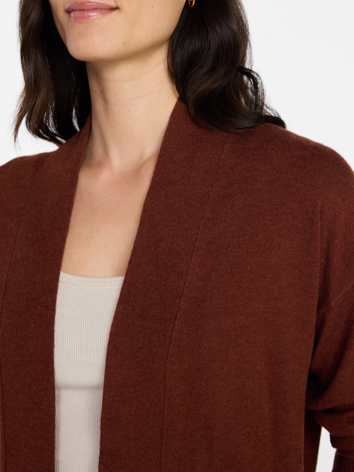 Time and Tru Open Front Cardigan Missy, size XS to XXXL
