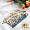 thumbnail image 3 of ZIKANI Rainbow Colored Tip Matches 4 Inch Match Refill 100 Long Matches Short Matches Wooden Matches Bulk Matches Decorative Matchsticks Safety Matches for Cloche Jar Box Fireplace (Rainbow), 3 of 4