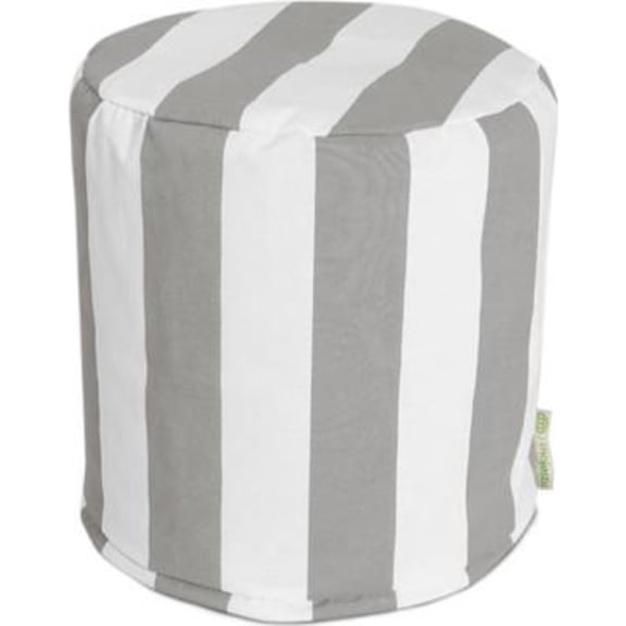 Majestic Home Goods Vertical Stripe Indoor / Outdoor Fabric Pouf