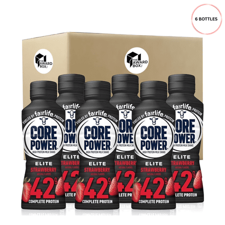 Fairlife Core Power Elite Protein Shake, Strawberry, 42g Protein, 14 oz, 6 Bottles