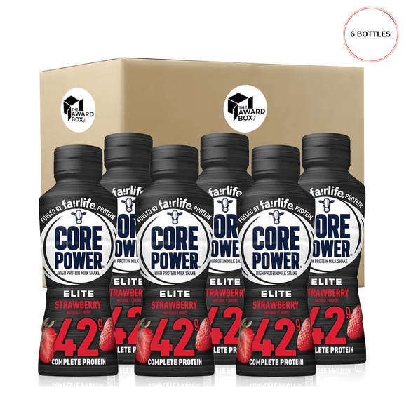 Fairlife Core Power Elite Protein Shake, Strawberry, 42g Protein, 14 oz, 6 Bottles