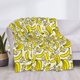 thumbnail image 3 of Balery Banana Manta de Franela con Dibujo, Lujo Ultra Suave y Cálido, Antipelusa y Resistente a las Arrugas para Cama, Sofá, Camping -60"x50", 3 of 6