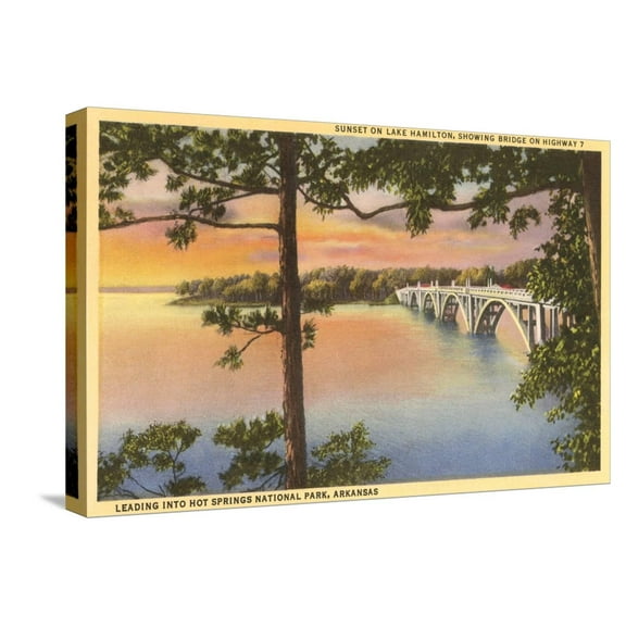 Art.com Lake Hamilton, Arkansas Stretched Canvas Print Wall Art, 24" x 16"